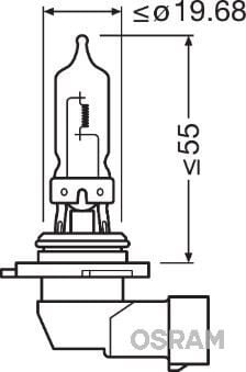 OSRAM 9005 AMPUL 12V HB3 9005 60W P20d