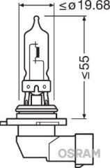 OSRAM 9005 AMPUL 12V HB3 9005 60W P20d