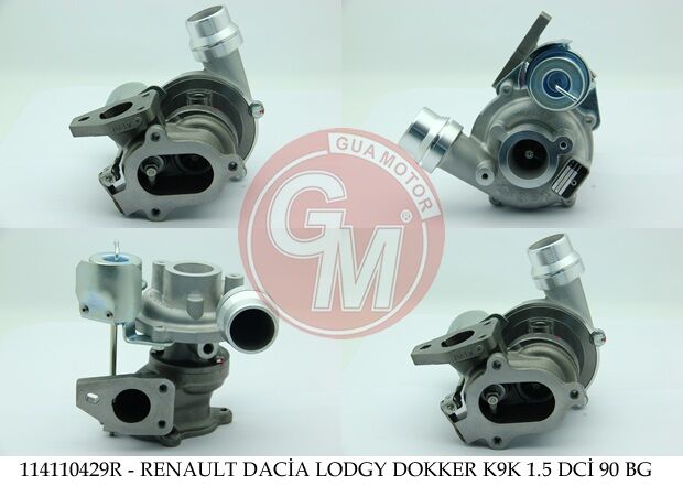 GUA 40649 TURBO ŞARJ RENAULT DACİA LOGAN MCW LODGY DOKKER SANDERO DUSTER 4X4 K9K 1.5 DCİ 65-75BG