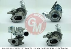 GUA 40649 TURBO ŞARJ RENAULT DACİA LOGAN MCW LODGY DOKKER SANDERO DUSTER 4X4 K9K 1.5 DCİ 65-75BG
