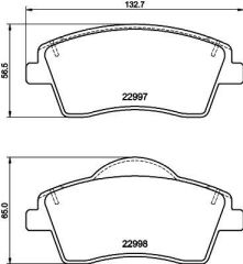 VALEO 9001364 ÖN BALATA VOLVO XC40 1.5T3 2019 > 2.0 D3 D4 T2 T4 T5 B4 B5 >2018 > 16 JANT FTE KIRMIZI KUTU