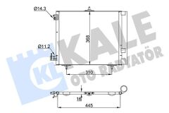 KALE 358440 KONDENSER P207-P208-P1007-P2008 05 >-C2-C3-C3 II 03>DS 3 14> 1.4 1.6HDI KURUTUCU İLE AL/AL 420X371X1 6