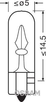 OSRAM 2721 AMPUL 12V 1.2W KÜÇÜK DİPSİZ GÖSTERGE DUYSUZ