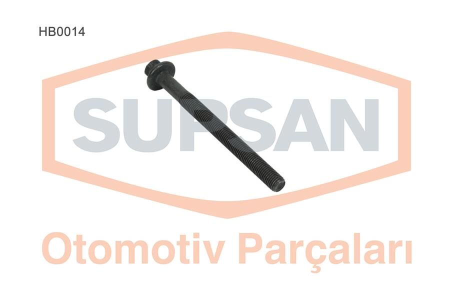 SUPSAN HB0014 SİLİNDİR KAPAK CİVATA SETİ NISSAN QASHQAI X-TRAIL 2.0L M9R Dci J10 T31 07-> / NAVARA 2.3L YS23 M9T Dci D23 15-> / MERCEDES OM699 W470 / RENAULT MASTER II 06-> / MASTER III 10->