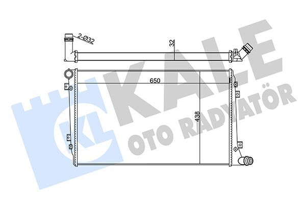 KALE 353600 SU RADYATÖRÜ AUDI A3-SEAT ALTEA-LEON-TOLEDO III-SKODA OCTAVIA II-SUPERB II-VW CADDY III-GOLF V-JETTA III-PASSAT-TOURAN 1.9/2.0TDI 04-13 MT AC NAC BRAZING 650x438x32 1K0121251AN-3C0121253AK