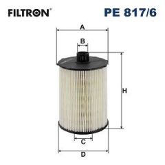 FILTRON PE817.6 YAKIT FİLTRESİ JUMPY III-EXPERT Van 1.5-2.0 blueHDİ 18> SCUDO Van 1.5-2.0 MTJ 22> PROACE Van 1.5-2.0 D4d 19> VIVARO C 1.5-2.0 K10 19> Euro-6d 107x84x20.5mm
