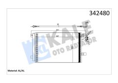 KALE 342480 KLİMA KONDENSERİ VW MULTIVAN V-TRANSPORTER T5 BOX-BUS AL-AL