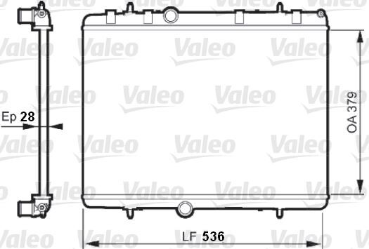 VALEO 735608 RADYATÖR 307-407-C4-C5-BERLINGO-PARTNER1.6-1.8-2.0 HDİ AC KLİMASIZ MEK 380x552x26