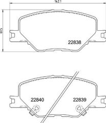 BREMBO P59096 ÖN FREN BALATASI INSIGNIA B 2017> 16 İNÇ JANT