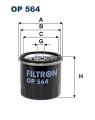 FILTRON OP564 YAĞ FİLTRESİ OPEL AGILA B 1.0L 1.2L / CHEVROLET KALOS. AVEO. MATIZ. SPARK 1.0L 1.2L 03-> / SUZUKI SWIFT 90-> / ALTO. MARUTTI 86-> / DAIHATSU TERIOS 97-> / FEROZA. APPLAUSE 88->