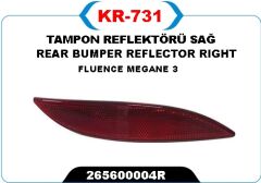 KAYA KR731 ARKA REFLEKTÖR SAĞ RENAULT FLUENCE 09>15