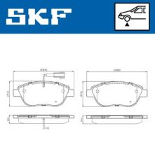 SKF VKBP80766E ÖN FREN BALATASI OPEL COMBO D 12> PUNTO EVO 1.3-1.4-1.6D MTJ 09 > 500-500C 1.3DMJ 10 >