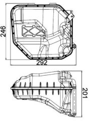 MAHLE CRT9000S GENLEŞME KAVANOZU VW TOUAREG 02-10 -Q7 06-15 RADYATÖR EK SU DEPOSU