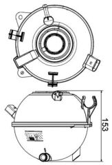 MAHLE CRT19000S RADYATÖR YEDEK SU DEPOSU VW-SKODA-SEAT-AUDİ 04> GOLF5-GOLF6-JETTA-PASSAT-CADDY-A3-LEON-TİGUAN TIGUAN-TOURAN-A3-Q3