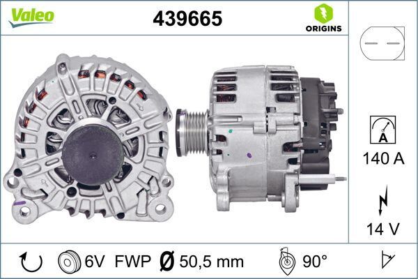 VALEO 439665 ALTERNATÖR VW GOLF 1.4TSI TG14C027 ALTERNATÖR BİNEK