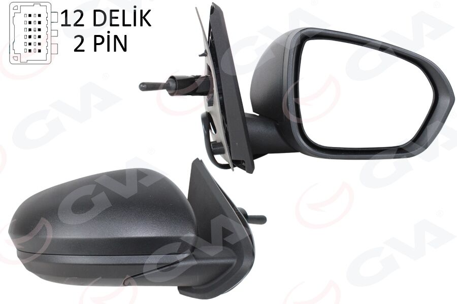 GVA 1019132 DIŞ DİKİZ AYNASI SAĞ MEKANİK SİNYALSİZ SENSÖRLÜ 2 FİŞ YENİ DACIA DUSTER 18-