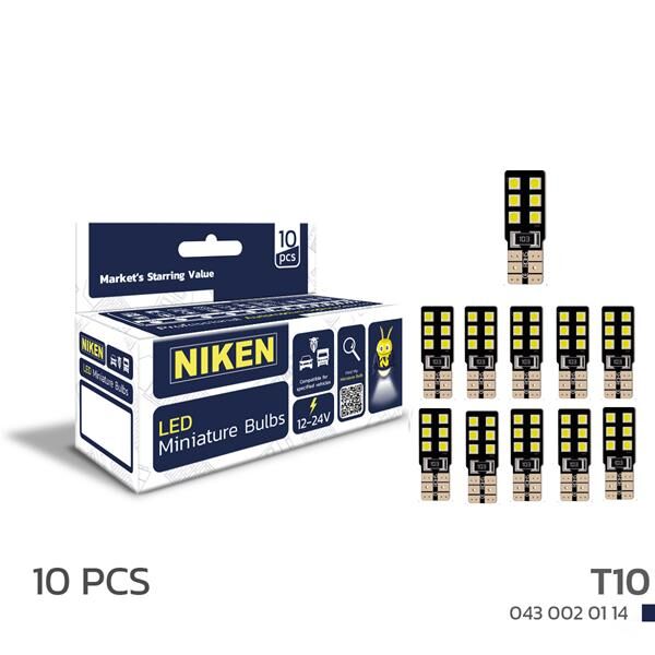 NIKEN 430020114 LED AMPUL T10CANBUSPARKLEDİ12LEDLİ 10LU