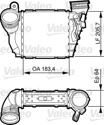 VALEO 817557 x TURBO RADYATÖRÜ INTERCOOLER BORA-GOLF IV-A3-LEON-OCTAVIA 1.9 TDI