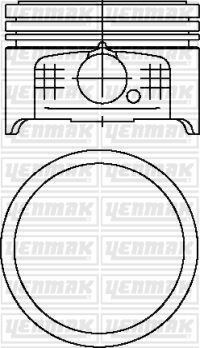 YENMAK 31-04500-000 MOTOR PİSTON SEGMAN STD 75mm P106-P206-P306-PARTNER-BERLINGO 1.4 8V TU3JP-Euro4 BOY:50mm TEPE