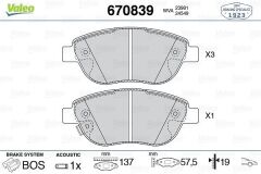 VALEO 670839 ÖN BALATA CORSA D BÜYÜK TİP 1.3 CDTI 07/06 > FIAT 500L 12> 0.9T 1.4 1.3D MTJ 1.6D MTJ