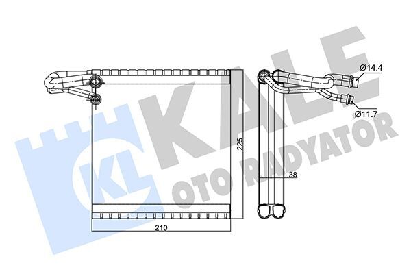 KALE 352240 EVAPORATÖR KALORİFER KUTUSU DACIA SANDERO II 12> LOGAN II 12> 1.2 1.5dCi
