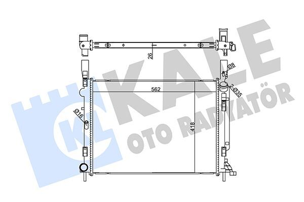 KALE 355565 RADYATÖR BRAZING RENAULT KANGOO-GRAND KANGOO RADYATÖR