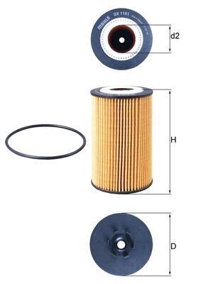 MAHLE OX1161D YAG FILTRESI MERCEDES M156 M159 C197 C219 C209 W204 S204 C204 W211 W212 W221 W164 R230