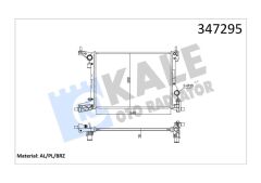 KALE 347295 MOTOR SU RADYATÖRÜ FIAT EGEA 16> 1.4 540x392x16