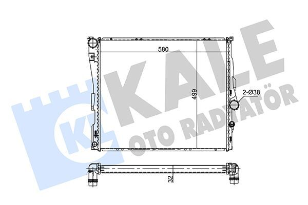 KALE 354255 MOTOR SU RADYATORU BMW N52N X3 E83