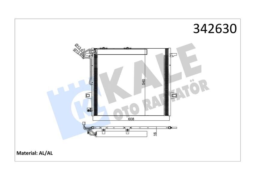KALE 342630 KLIMA RADYATORU MERCEDES W164 X164 W251