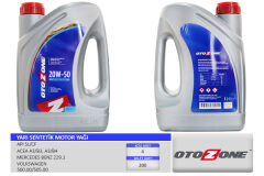 OTOZONE CYAG2504 MOTOR YAĞI 20W50 4 LT ULTRA YARI SENTETİK MİNERAL API SL/CF