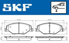 SKF VKBP80628 FREN BALATASI ÖN SKODA FABİA 11/11>