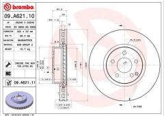 BREMBO 09A62111 FREN DISKI ON MERCEDES W204 S204 W212 C207 R172