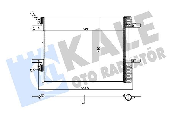 KALE 355160 KLİMA RADYATÖRÜ KONDANSATÖRÜ OPEL GRANDLAND P5008 16> P3008 16> P308 14>C4 13> 1.5-1.6-2.0 BLUEHDI 1.2-16 XHT PureTech AL/BRZ 533X430.1X12