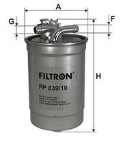 FILTRON FILT PP 839/10 A4-A6 YAKIT FILTRESI KL554D / FCS732