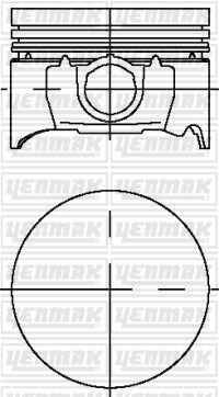 YENMAK 31-04032-000 PISTON SEGMAN ESCORT MONDEO II ZH 1.8 16V ZETEC 103PS -113PS 95>99 STD ÇAP: 80.60MM