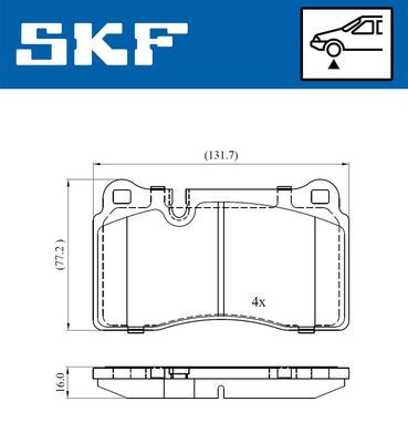 SKF VKBP80312 ÖN BALATA TOUAREG 3.0 V6 TDI-3.2 V6-3.6 V6 FSI 05>AUDI TT 09> RANGEROVER III SPORT 05 > 0986TB2931