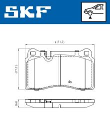 SKF VKBP80312 ÖN BALATA TOUAREG 3.0 V6 TDI-3.2 V6-3.6 V6 FSI 05>AUDI TT 09> RANGEROVER III SPORT 05 > 0986TB2931