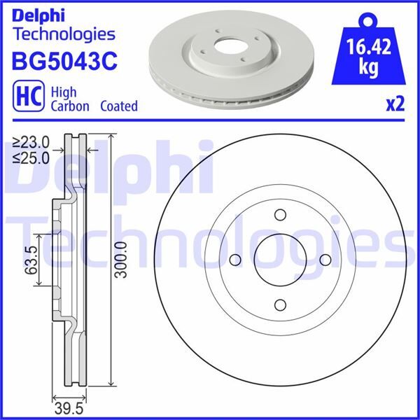 DELPHI BG5043C ÖN FREN AYNASI ECOSPORT 14>