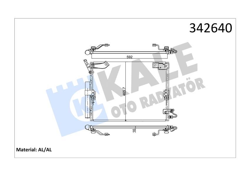KALE 342640 KLİMA KONDENSERİ TOYOTA LAND CRUISER 100 AL-AL