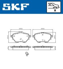 SKF VKBP90101 ARKA FREN BALATASI ASTRA L 21> COMBO E 18> GRANDLAND 17> MOKKA e 20> C4 18> C4 e 22> BERLINGO 18> PARTNER 18> RIFTER 18> 508 18> 308 II-III 13> 3008 16> 408 22> DS4 II 21> 268mm / PROACE CITY 21>