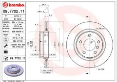 BREMBO 09770211 FREN DISKI ARKA BMW E46