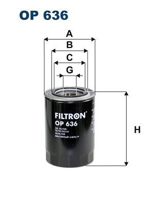 FILTRON OP636 YAĞ FİLTRESİ HYUNDAI HD35 4000CC H100 KAMYONET YM-MITSUBISHI CANTER TURBO-PRESTIGE WP1045