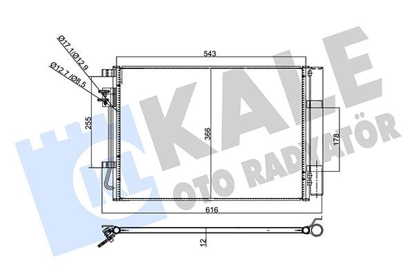 KALE 358445 KLİMA RADYATÖRÜ KONDENSER HYUNDAI İ20 1.2L 1.4L G4FA G4LA benzinli 12-15