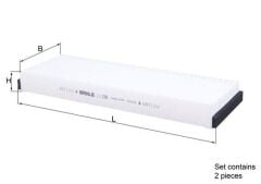MAHLE LA239.S POLEN FİLTRESİ AUDI A6 2.0-2.4-2.8-3.0-3.2 04-11 2 Lİ SET