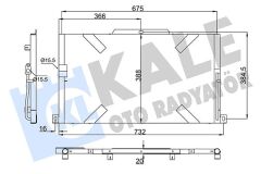 KALE 358765 KLIMA RADYATORU DT244 DT224 DEFENDER L316 07>16