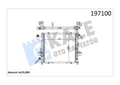 KALE 0525261AB RADYATÖR TWNG 96> 1.2 ENJ 16V AC MEK OTOM 430x395x24 1 SIRA ALB SİSTEM