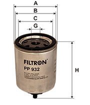 FILTRON FILT PP 932 LAGUNA I/TRAFIC I/MASTER/S40/V40 YAKIT FILTRESI MAZOT FILTRESI