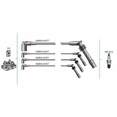 DODUCO 7682 BUJİ KABLO TK CLIO 1.4ei 8V 99 >-LOGAN 1.6 16V 05 > K7J
