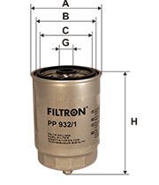 FILTRON FILT PP 932/1 VOLVO S60/S80/V70/XC90 YAKIT FILTRESI